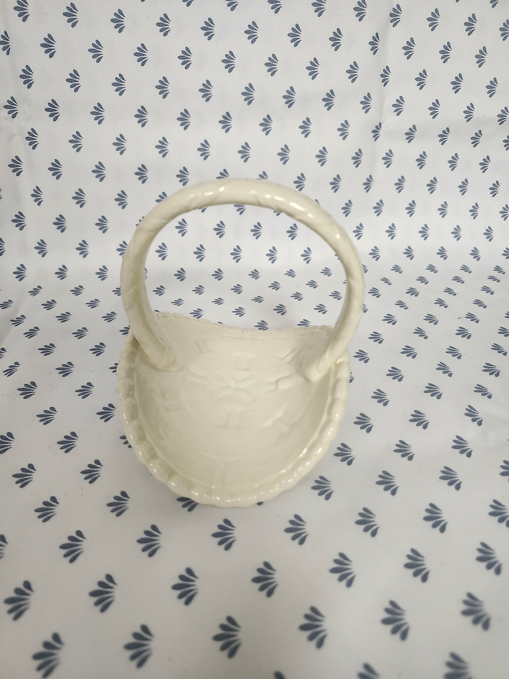 Cream Basket-Style Women's Handbag